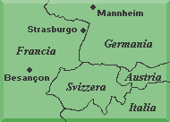 area geografica dove si
estese il tarocco di Besançon